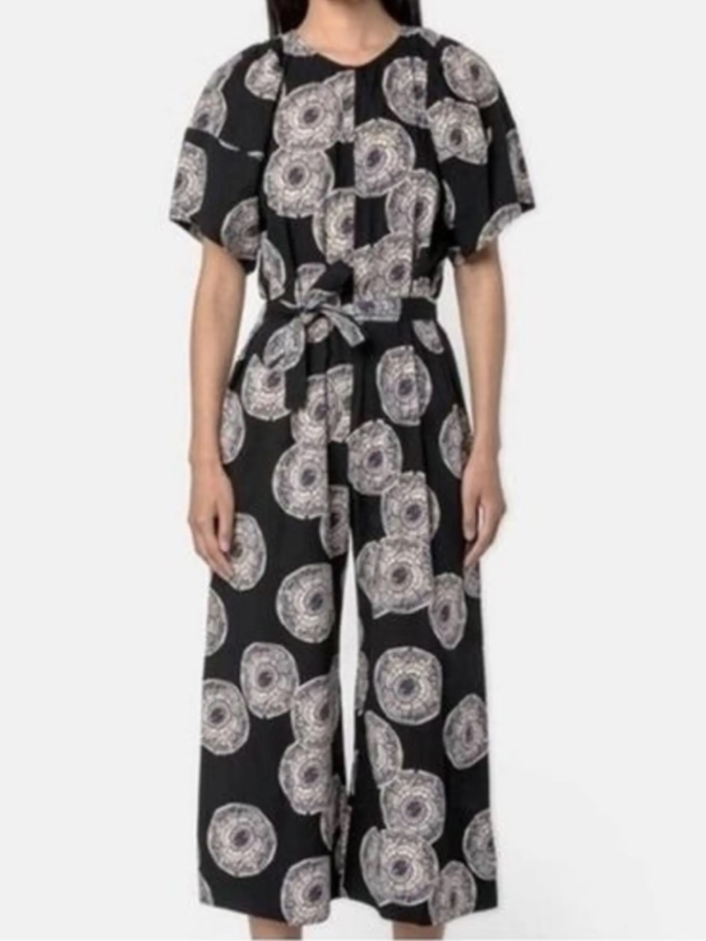 APIECE APART Soleil Ballon Sleeve Black Celestial Cream Circular Print Boho S/M?